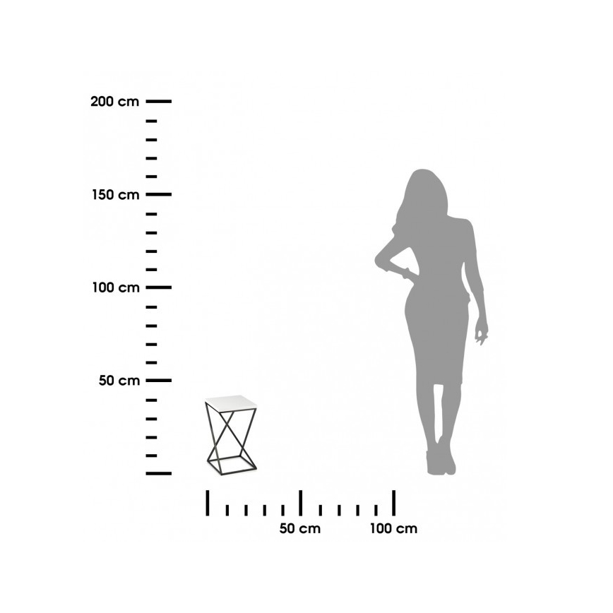 Kukkateline LOFT 40x24 cm musta/valkoinen