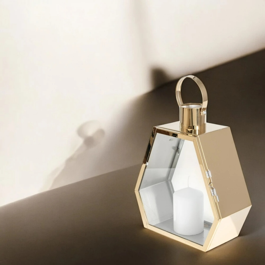 Kullanvärinen koristeellinen lyhty, 43 cm