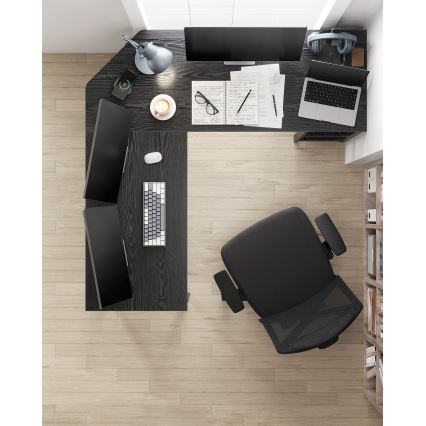 Kulmakirjoituspöytä SOLEA musta