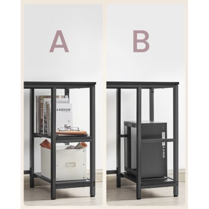 Kulmakirjoituspöytä SOLEA musta