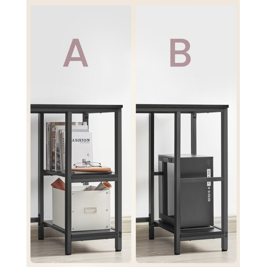 Kulmakirjoituspöytä SOLEA musta