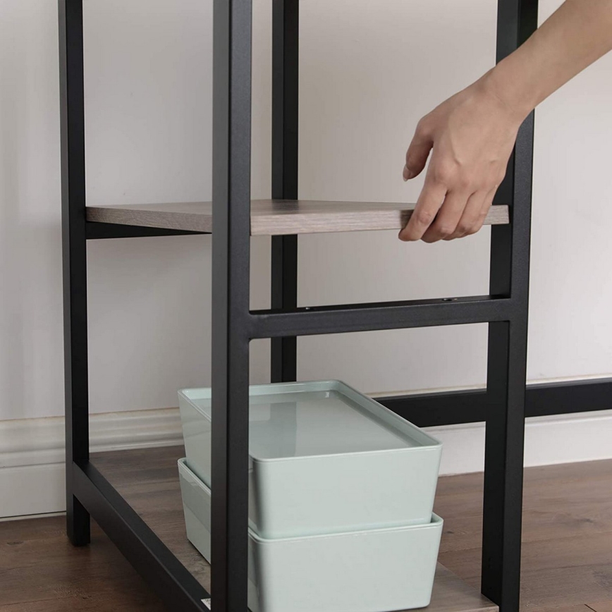 Kulmapöytä SOLEA, ruskea/musta