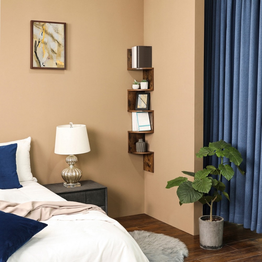 Kulmaseinähylly SNAKE, ruskea