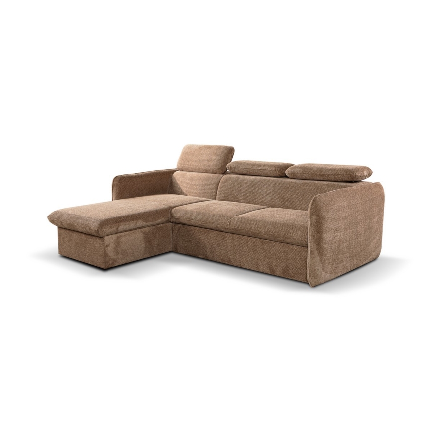 Kulmasohva L-muodossa, jossa säilytystila, BEJA beige vasen