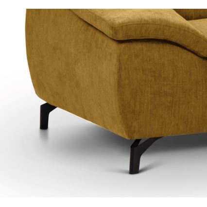 Kulmasohva, jossa säilytystila, L-mallinen, BRESCIA oikea, keltainen