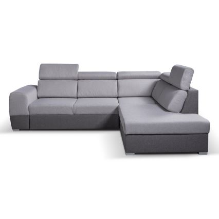 Kulmasohva L-mallinen, avattava, säilytystilalla MATRIX harmaa oikea