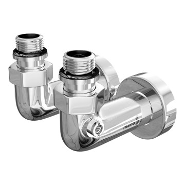 Kulmaventtiili 2 kpl kiiltävä kromi