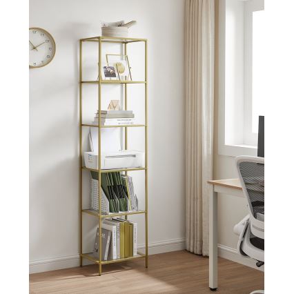 Kultainen GLASY-kirjahylly