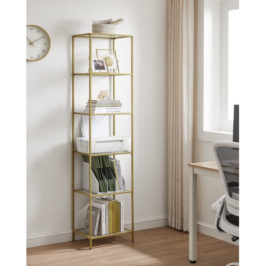 Kultainen GLASY-kirjahylly