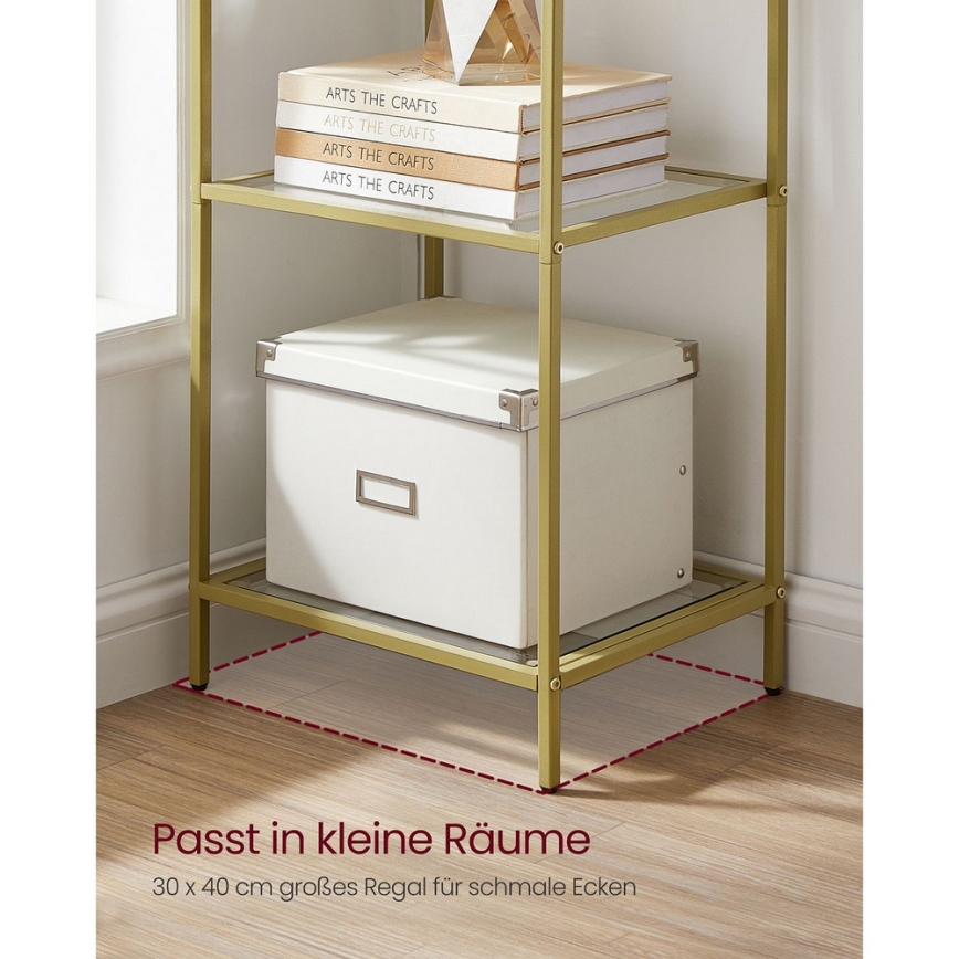 Kultainen GLASY-kirjahylly