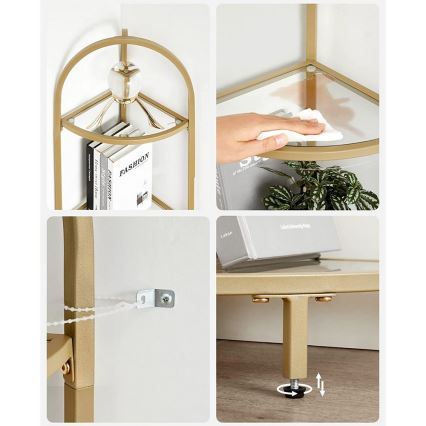 Kultainen GLASY-kirjahylly