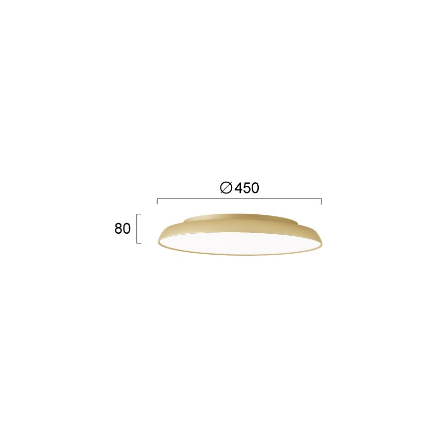 Kultainen LED-kattovalaisin ART LED/40W/230V