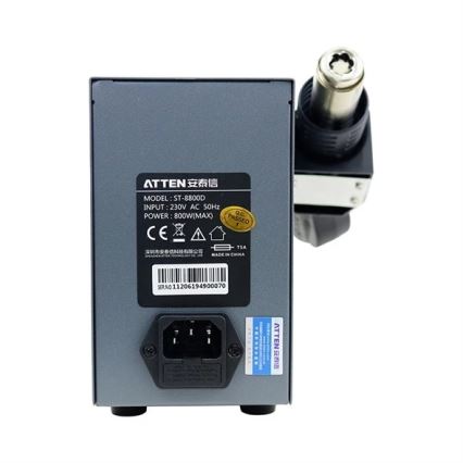Kuumailmatyöasema LCD-näytöllä 800W/230V