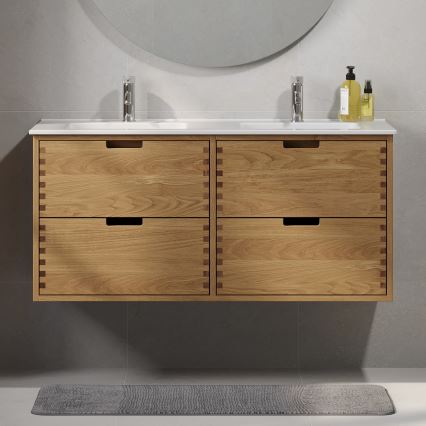 Kylpyhuoneen allaskaappi GRIBSKOV 120 cm beige/tammi