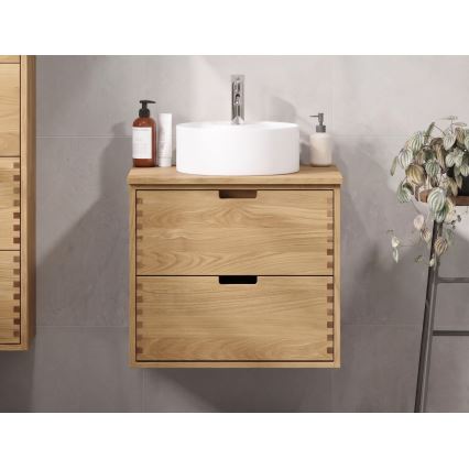 Kylpyhuoneen allaskaappi GRIBSKOV 60 cm beige/tammi