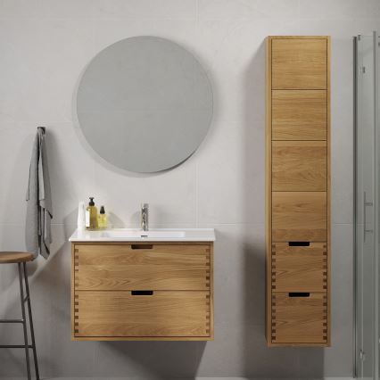 Kylpyhuoneen allaskaappi GRIBSKOV 80 cm beige/tammi