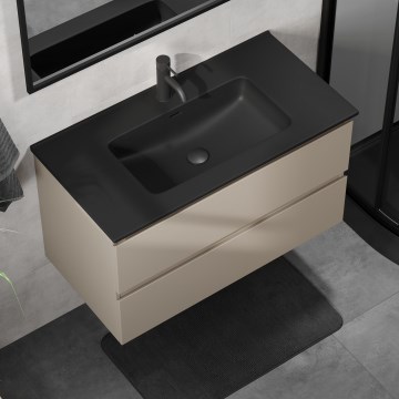 Kylpyhuoneen allaskaappi KENWOOD 91 cm pesualtaalla, marakesh/musta