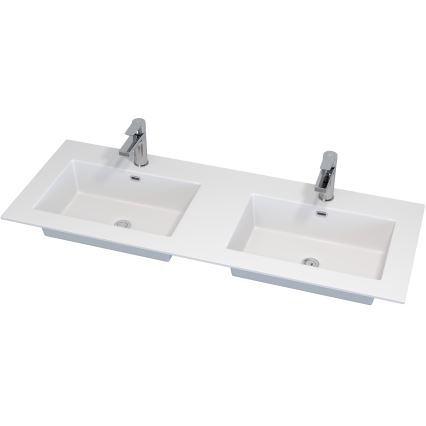 Kylpyhuoneen allaskaappi pesualtaalla GRIBSKOV 120 cm beige/tammi/valkoinen