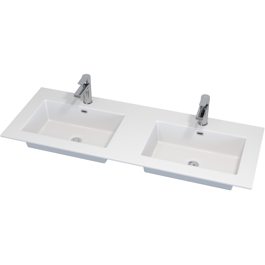 Kylpyhuoneen allaskaappi pesualtaalla GRIBSKOV 120 cm beige/tammi/valkoinen