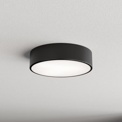 Kylpyhuoneen kattovalaisin anturilla CLEO 2xE27/24W/230V, halkaisija 30 cm, musta, IP54