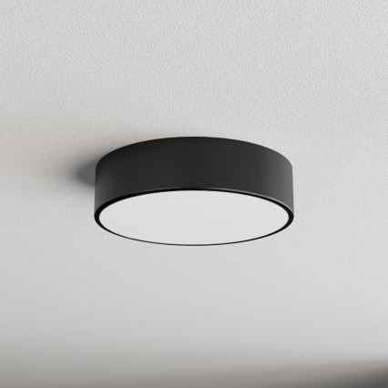 Kylpyhuoneen kattovalaisin anturilla CLEO 2xE27/24W/230V, halkaisija 30 cm, musta, IP54