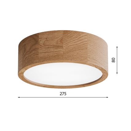 Kylpyhuoneen kattovalaisin CLEO 2xE27/24W/230V IP54 halk. 27,5 cm tammi