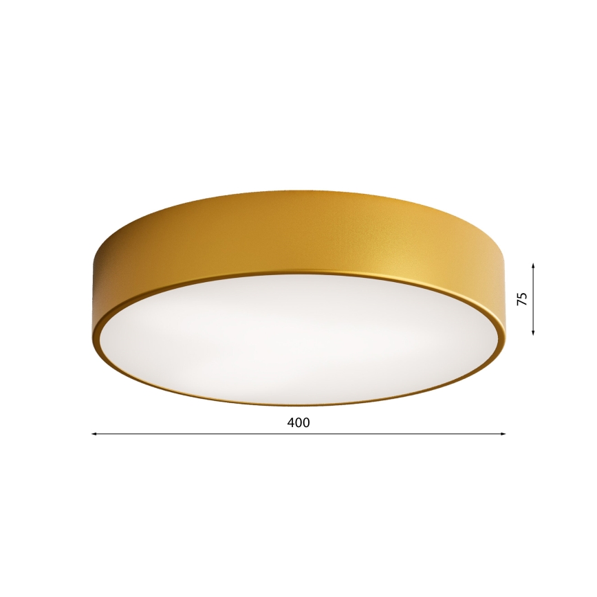 Kylpyhuoneen kattovalaisin CLEO, anturilla varustettu, 3xE27/24W/230V, halkaisija 40 cm, kultainen, IP54