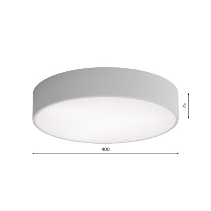 Kylpyhuoneen kattovalaisin CLEO sensorilla, 3 x E27, 24 W, 230 V, Ø 40 cm, harmaa, IP54