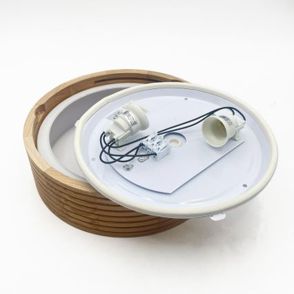Kylpyhuoneen kattovalaisin OAK 2xE27/15W/230V IP54 tammi Ø 27 cm