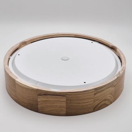 Kylpyhuoneen kattovalaisin OAK 3xE27/15W/230V, tammi, halkaisija 37 cm, IP54