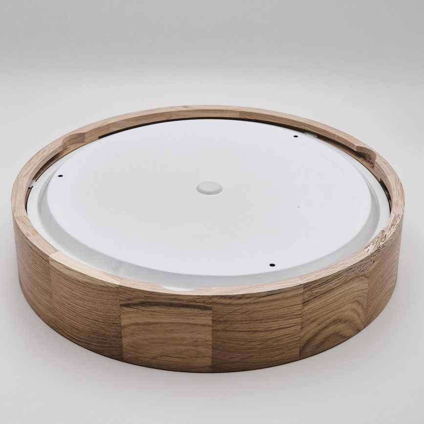 Kylpyhuoneen kattovalaisin OAK 3xE27/15W/230V, tammi, halkaisija 37 cm, IP54