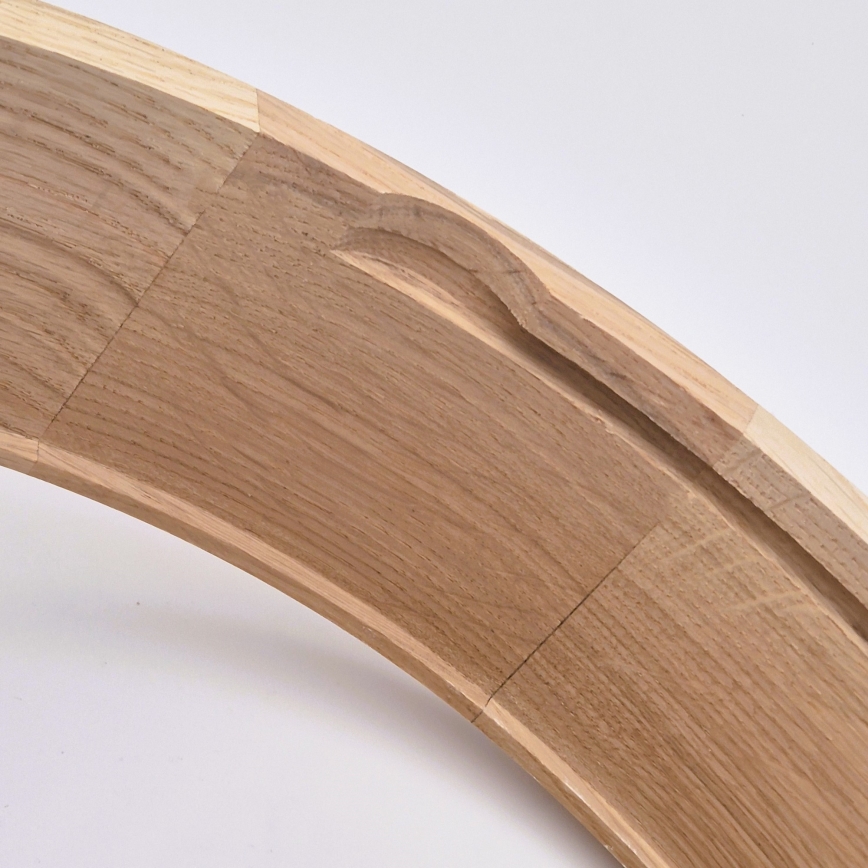 Kylpyhuoneen kattovalaisin OAK 3xE27/15W/230V, tammi, halkaisija 37 cm, IP54