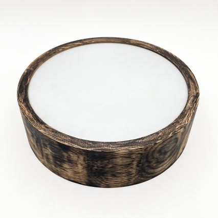 Kylpyhuoneen kattovalaisin OAK SMOKY 2xE27/15W/230V IP54 Ø 27,5 cm tammi/ruskea