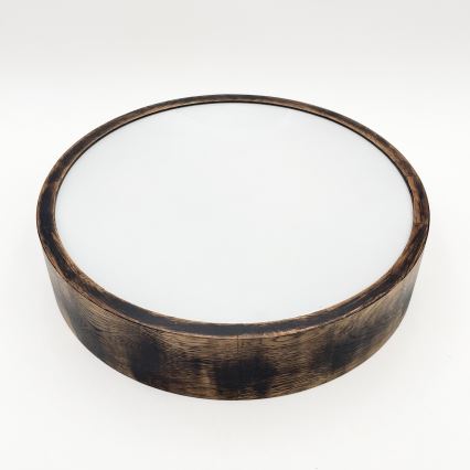 Kylpyhuoneen kattovalaisin OAK SMOKY 3xE27/15W/230V IP54 ? 37,5 cm tammi/ruskea