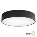 Kylpyhuoneen kattovalaisin sensorilla CLEO 3 x E27 / 24 W / 230 V, halkaisija 40 cm, musta, IP54