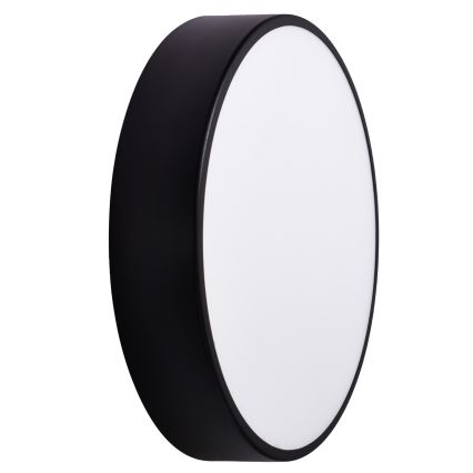 Kylpyhuoneen kattovalaisin sensorilla CLEO 3 x E27 / 24 W / 230 V, halkaisija 40 cm, musta, IP54