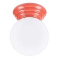 Kylpyhuoneen kattovalaisin ZORI 1xG9/8W/230V halkaisija 12 cm IP44 vaaleanpunainen
