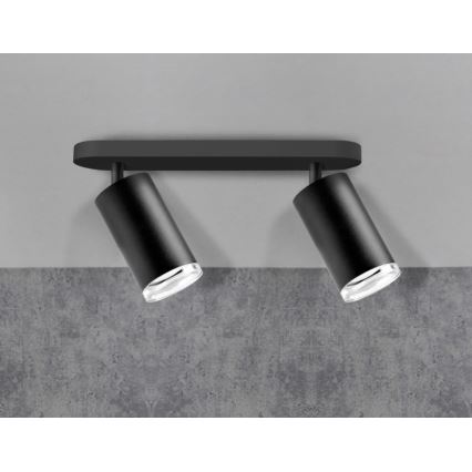 Kylpyhuoneen kohdevalo TURYN 2xGU10/10W/230V IP44 musta