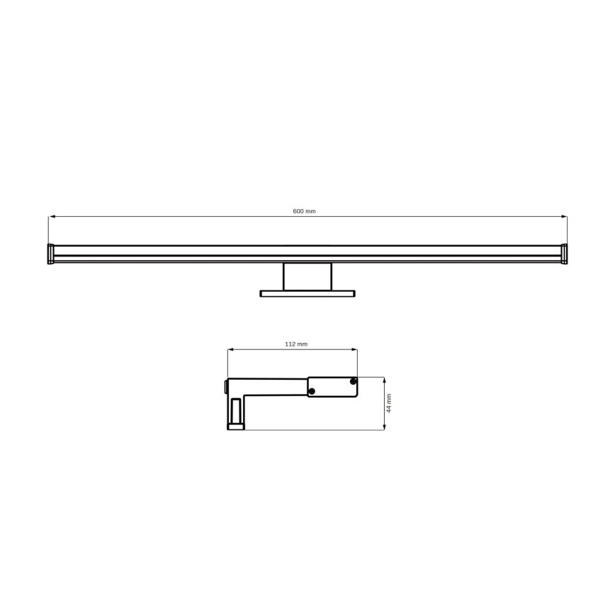 Kylpyhuoneen LED-peilivalo ELBA LED/12W/230V 4000K 60 cm IP44 kiiltävä kromi