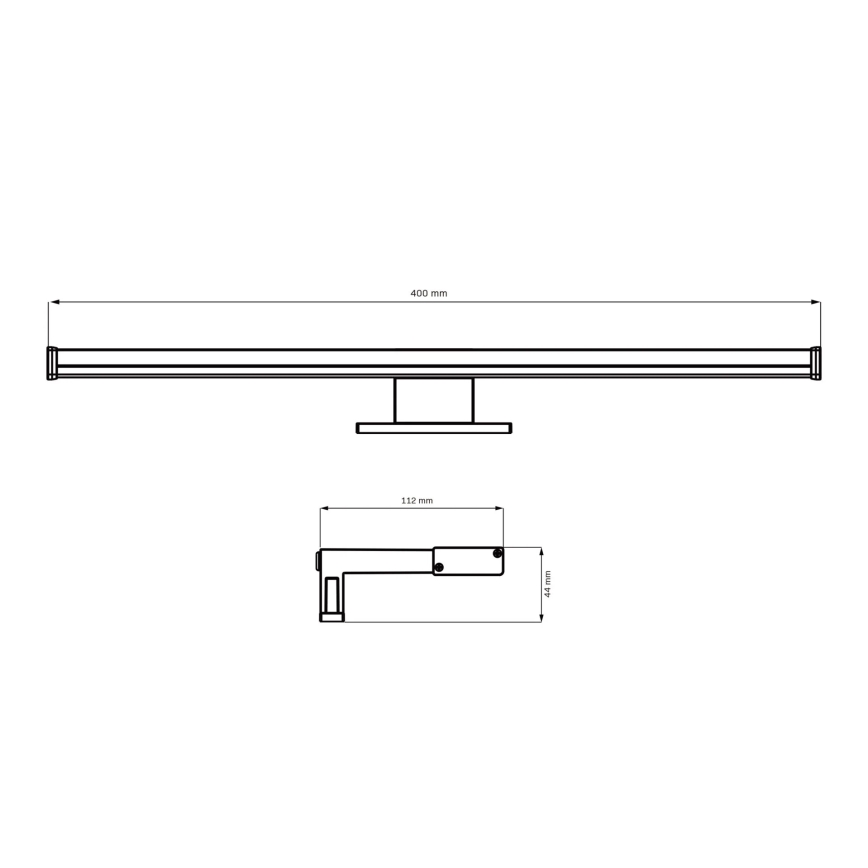 Kylpyhuoneen LED-peilivalo ELBA LED/8W/230V 4000K 40 cm IP44 kiiltävä kromi