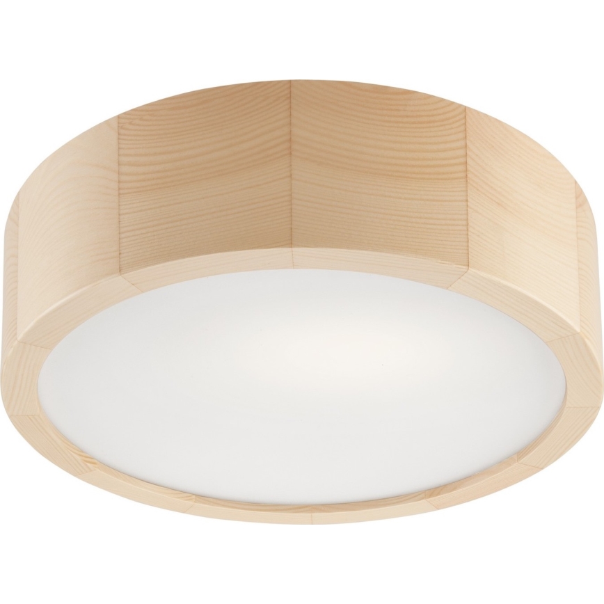 Kylpyhuoneen kattovalaisin NATURAL 2xE27/15W/230V IP54 mänty Ø 27 cm