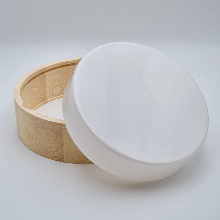 Kylpyhuoneen kattovalaisin NATURAL 2xE27/15W/230V IP54 mänty Ø 27 cm