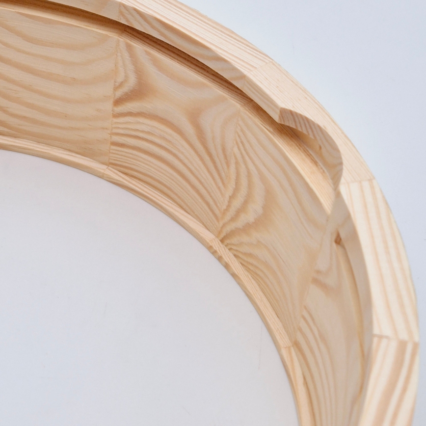 Kylpyhuoneen kattovalaisin NATURAL 3xE27/15W/230V IP54 mänty Ø 37 cm