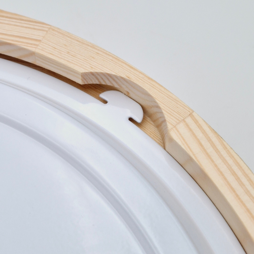 Kylpyhuoneen kattovalaisin NATURAL 3xE27/15W/230V IP54 mänty Ø 37 cm