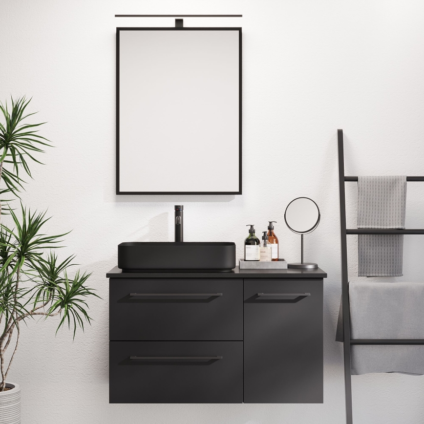 Kylpyhuoneen peili BORGSTED 60x80 cm musta