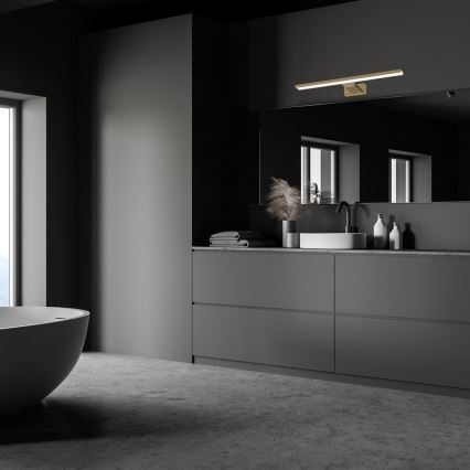 Kylpyhuoneen peilivalaisin SHINE LED/13,8W/230V 60 cm IP44 messinki