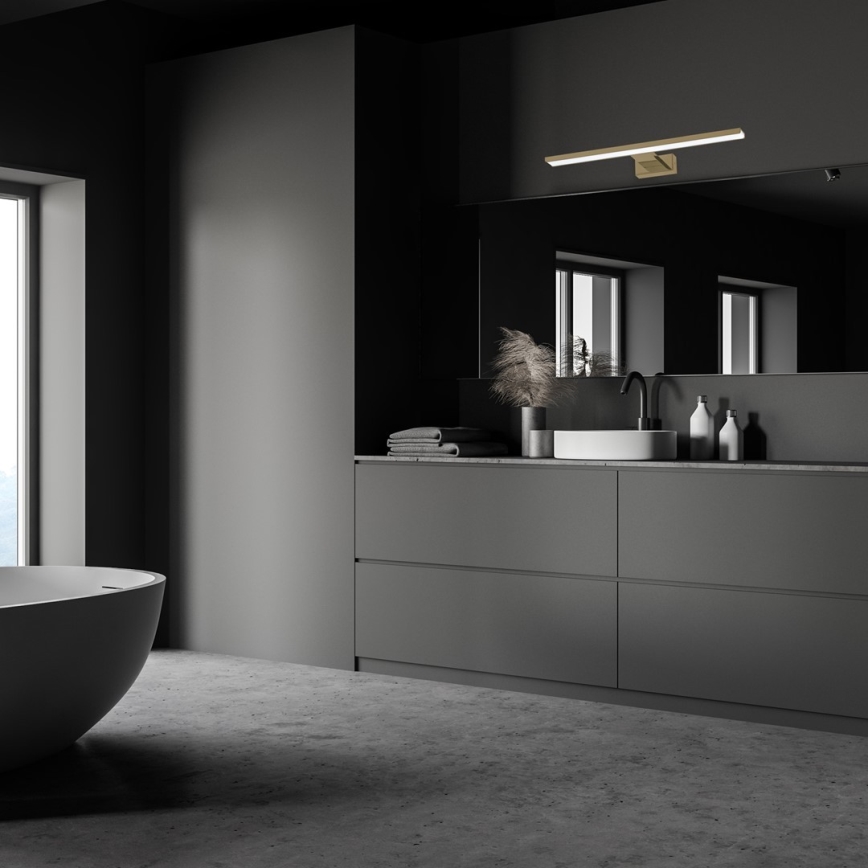 Kylpyhuoneen peilivalaisin SHINE LED/13,8W/230V 60 cm IP44 messinki