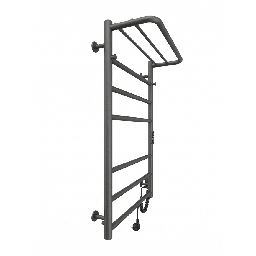 Kylpyhuoneen pyyhekuivain HOME 95W/230V 77x53 cm ruostumaton teräs/antrasiitti oikeakätinen