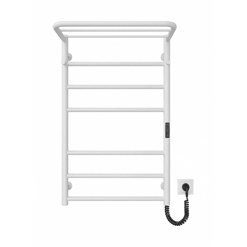 Kylpyhuoneen pyyhekuivain HOME 95W/230V 77x53 cm ruostumaton teräs/valkoinen oikeanpuoleinen