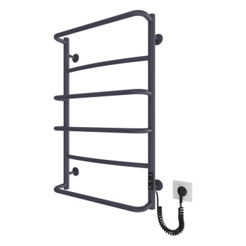 Kylpyhuoneen pyyhekuivain LUX 105 W/230 V 81 x 52 cm, ruostumaton teräs/antrasiitti, oikeapuoleinen